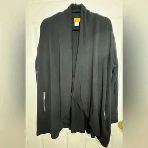 Ruby Rd Black Drape Front Sweater, Size M (12/14)